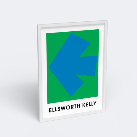 Ellsworth Kelly Inspired Blue Green Arrow