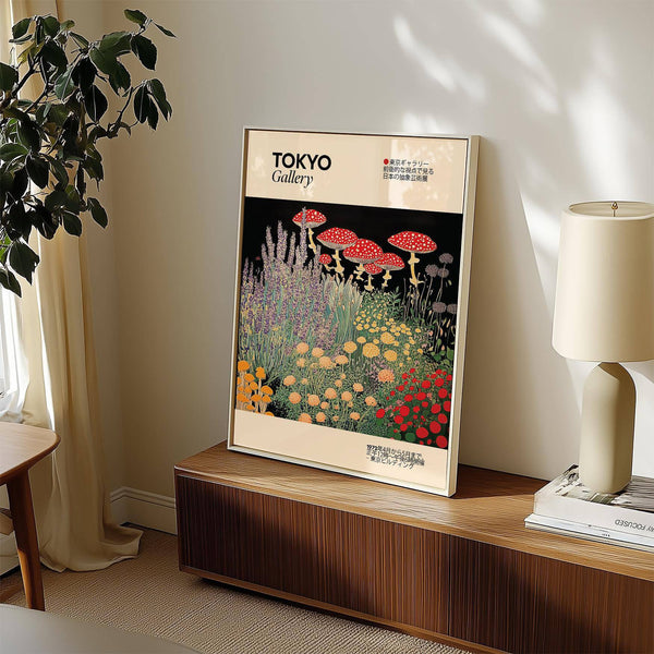 Dreamlike floral prints vintage art with surreal Japanese influence