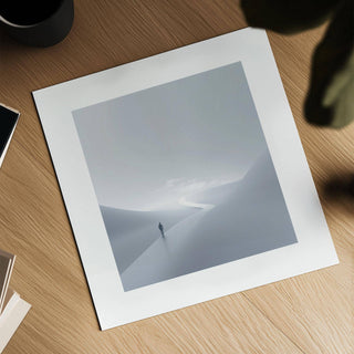 Soft monochrome gray and white wall art for meditation areas