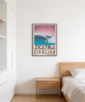 Framing Mexican Beach Art poster featuring ocean wave curl and stacked headline type
