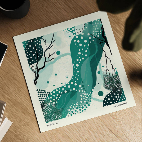 Modern nature wall art inspired by Japandi aesthetics