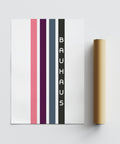 modern Bauhaus Print featuring bold vertical stripe