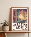 Minimalist mockup of Madrid City Wall Art against neutral wall