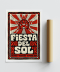 Event-style design Fiesta Del Sol Art Print with bold title and ornamental border