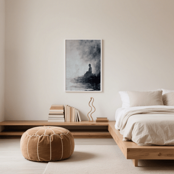 Spiritual Decor Poster in black and white, ideal for meditation nook art print