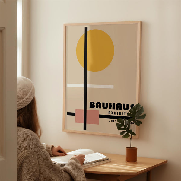 Abstract form and function office prints with Bauhaus influence