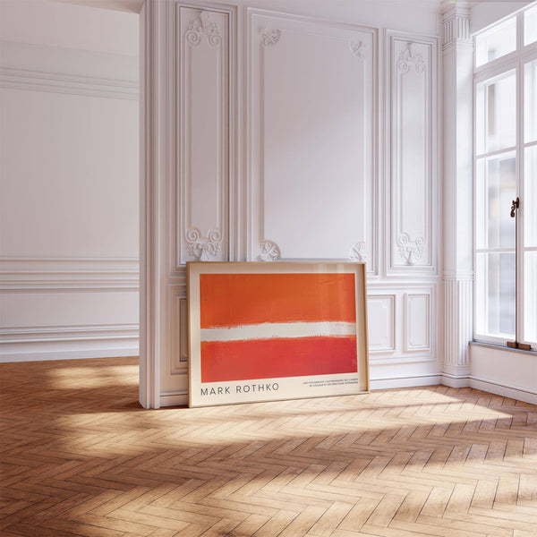 Large orange color wall art for statement walls