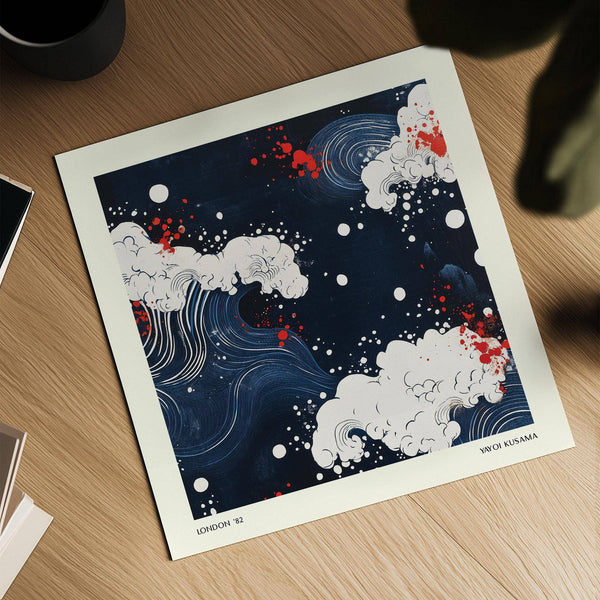 Traditional Japanese art wave print with vibrant modern twist