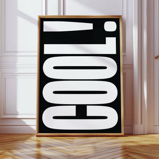 Large cool typography art print for statement walls
