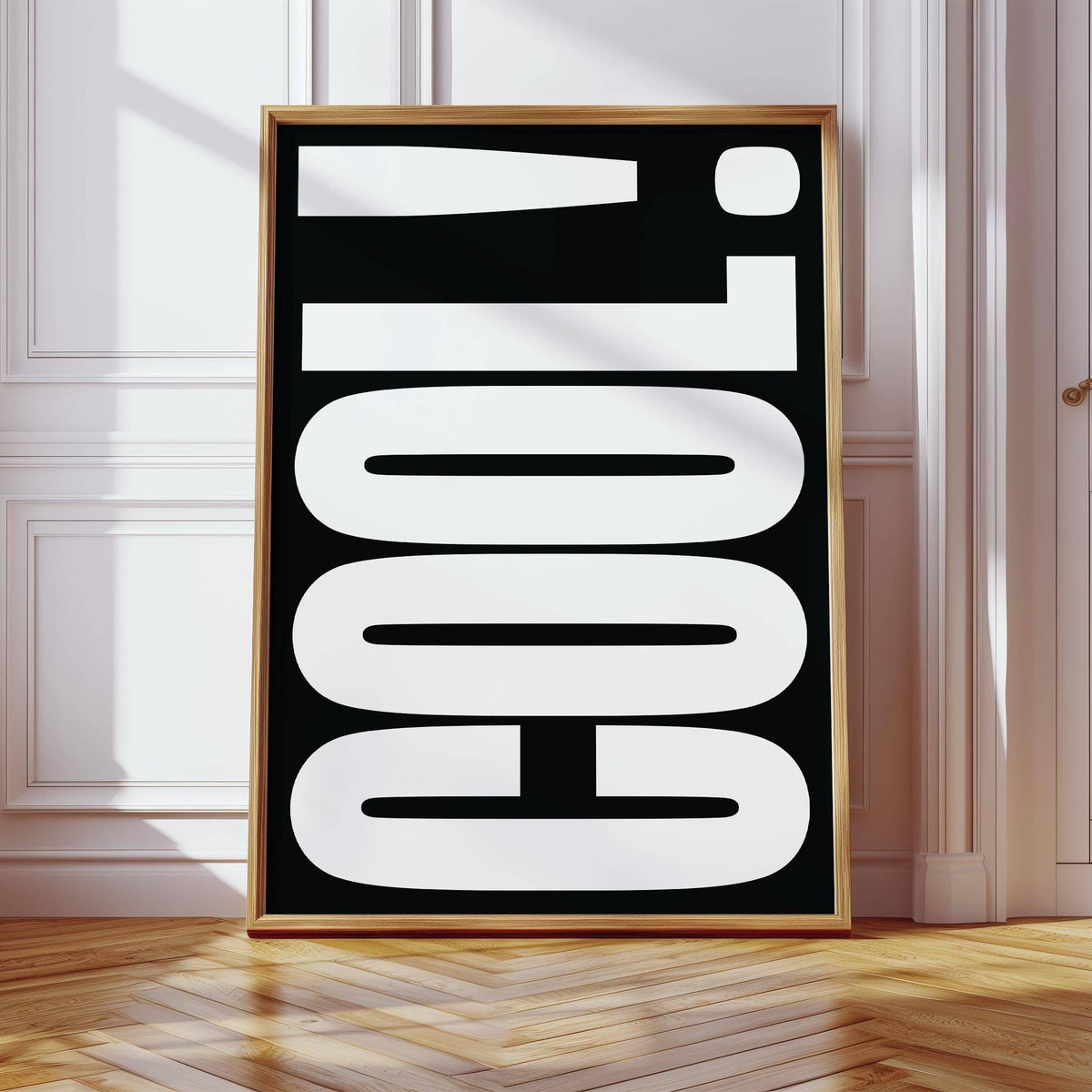 Large cool typography art print for statement walls