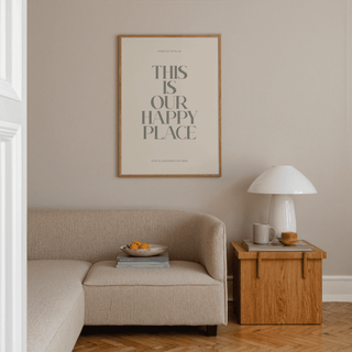 Inspirational Wall Sign print featuring Green and Beige tones for family room
