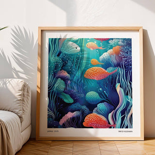 Statement underwater artwork for ocean-themed interiors