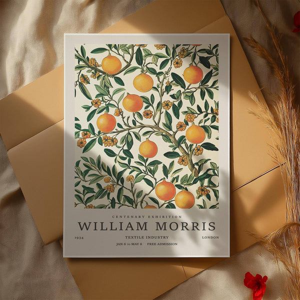 Lush greenery and citrus fruit large vintage posters for breakfast nooks