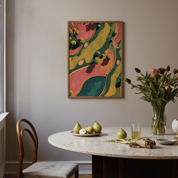 Modern Golf Aerial Poster showing overhead course layout with bunkers and trees