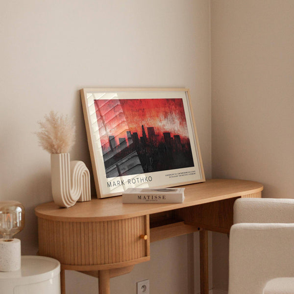 Abstract wall art California featuring intense and dynamic contrast