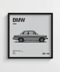 BMW Car Print wall art for modern living room, White details