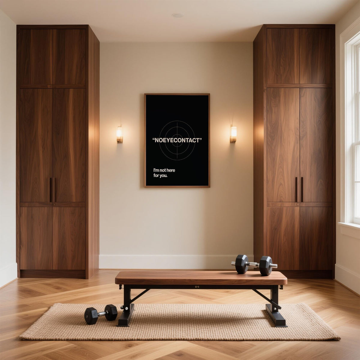 Black and white gym art for home gyms and training rooms.