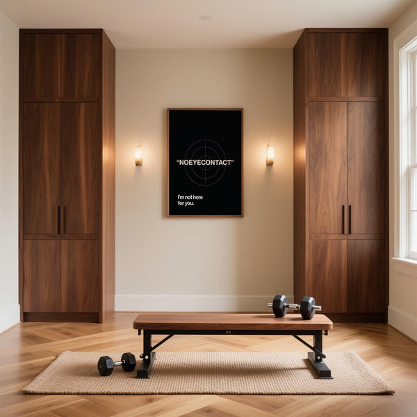 Black and white gym art for home gyms and training rooms.