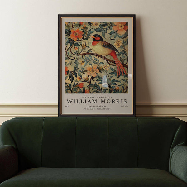 Vintage floral composition in bird vintage prints with soft background