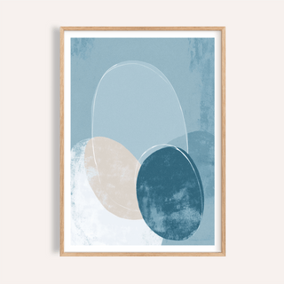 Geometric Circle Poster showing overlapping circles in muted colors
