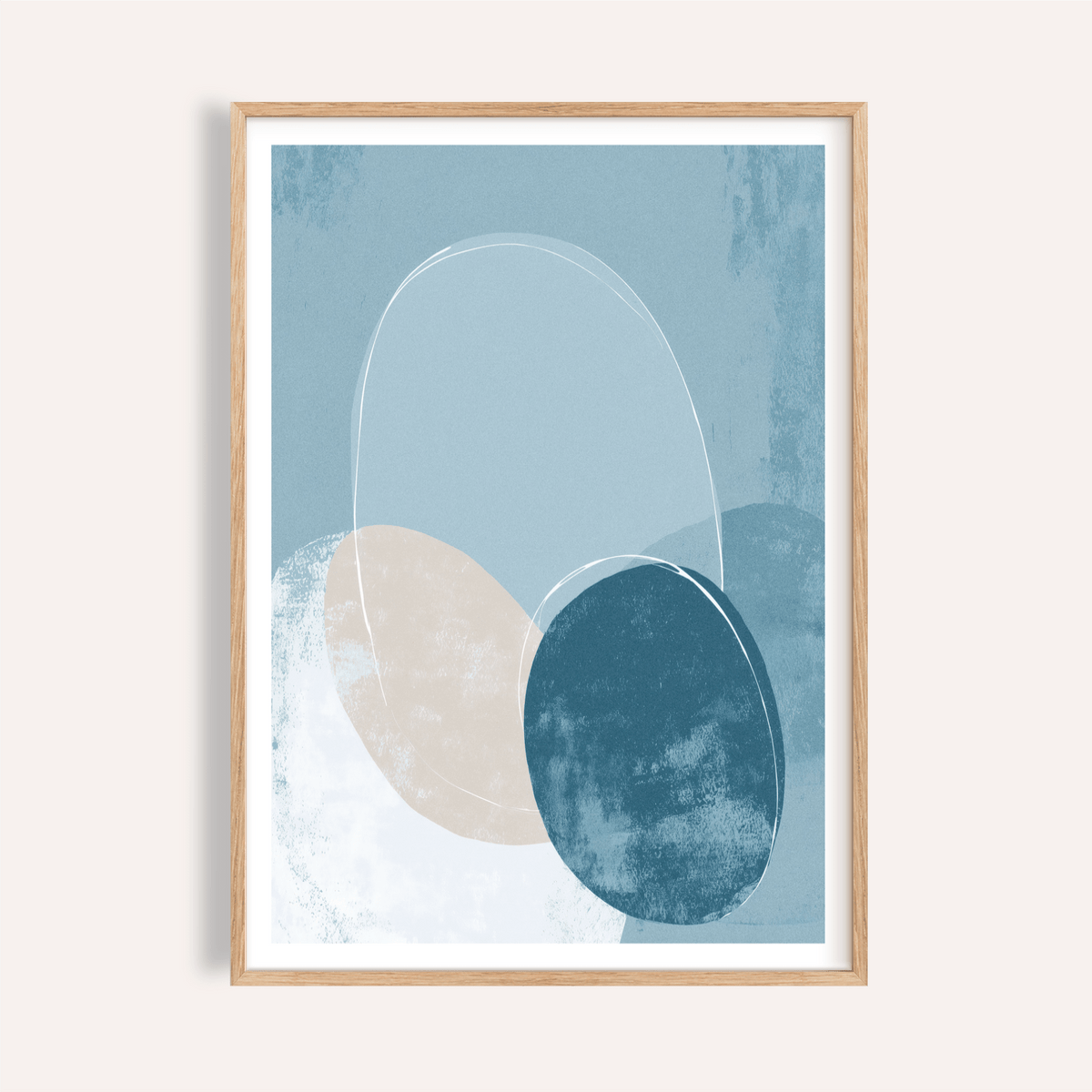 Geometric Circle Poster showing overlapping circles in muted colors