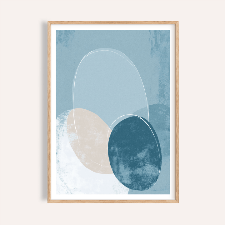 Geometric Circle Poster showing overlapping circles in muted colors