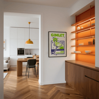 Bold Gimlet Cocktail Poster perfect for kitchen wall decor