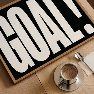 Typography-based Goal Poster designed to inspire sports lovers