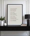 Custom Quote Poster positive affirmations for yoga space wall art