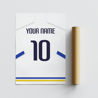 Minimal sports wall art print showing “YOUR NAME” above a big 10