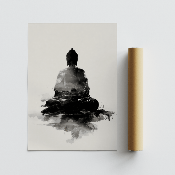 Stylish Spiritual Poster, White details, bedroom wall decoration