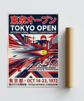 Displaying Tokyo Open Tennis Print poster art with TOKYO OPEN lettering and stylized skyline