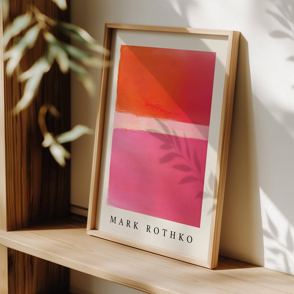 Pink and orange wall art inspired by Rothko’s colour fields