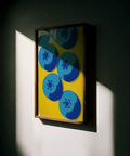 Blueberry Wall Art featuring Blue and Yellow suitable for hallway decor
