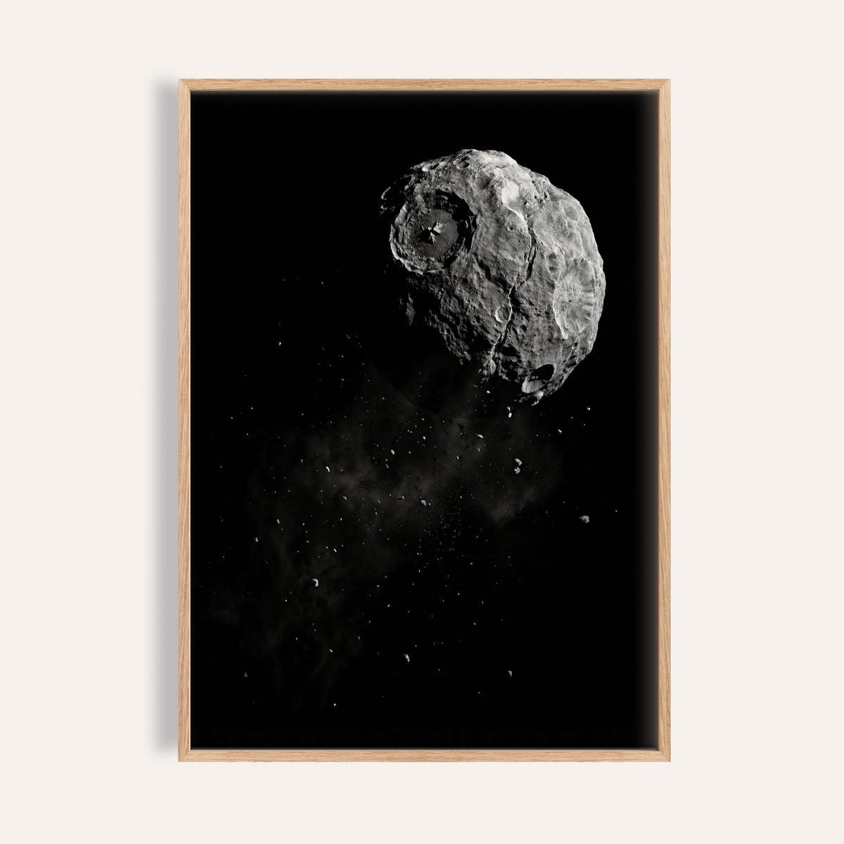 Mars Art Print with Black and White tones for modern living room wall art