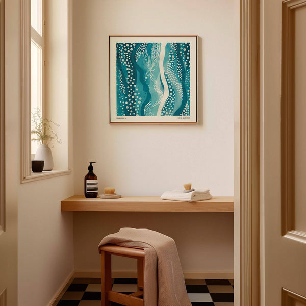 Japandi-inspired Kusama Paintings print for modern interiors