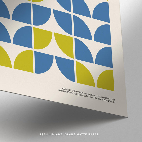 Contemporary print featuring Bauhaus geometry for Modern Office Wall Decor.