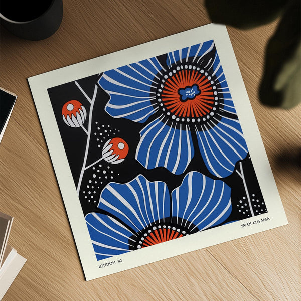 Elegant black background flowers prints for stylish contemporary decor