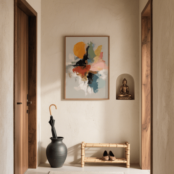 Colorful Abstract Art Print multicolored look, perfect for creative workspaces print