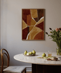 Burnt Orange Abstract Art home décor accent in Orange and Brown, ideal as a wall print