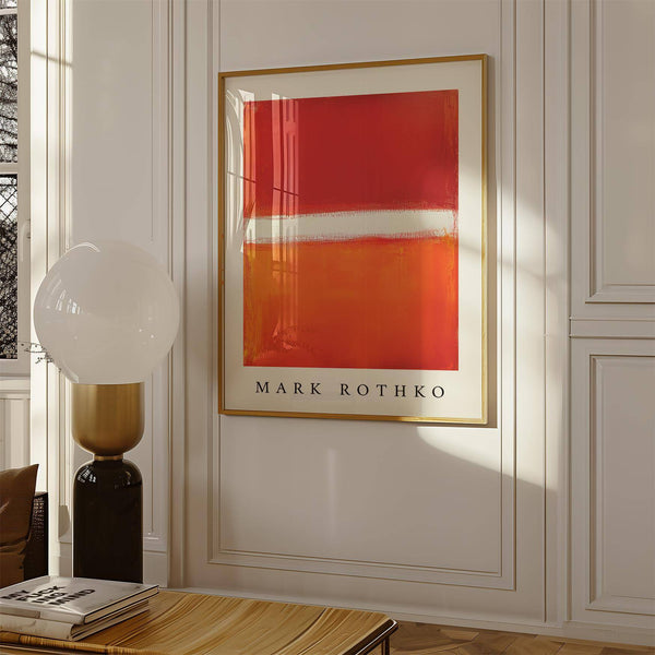 Modern orange abstract art for stylish home interiors