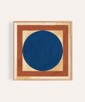 Minimalist Circle Art in Blue, Brown, Beige for living room wall art print