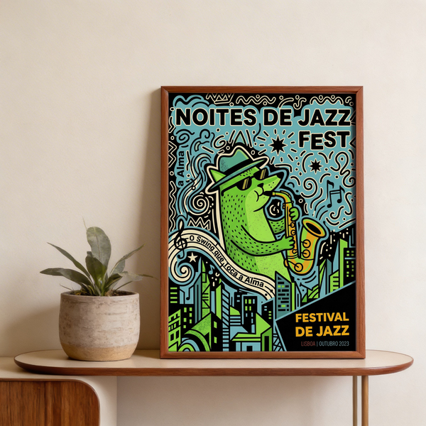 Lisbon Jazz Poster wide shot of entire music festival design