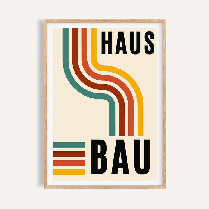 Artwork for the office with warm-toned geometric Bauhaus design