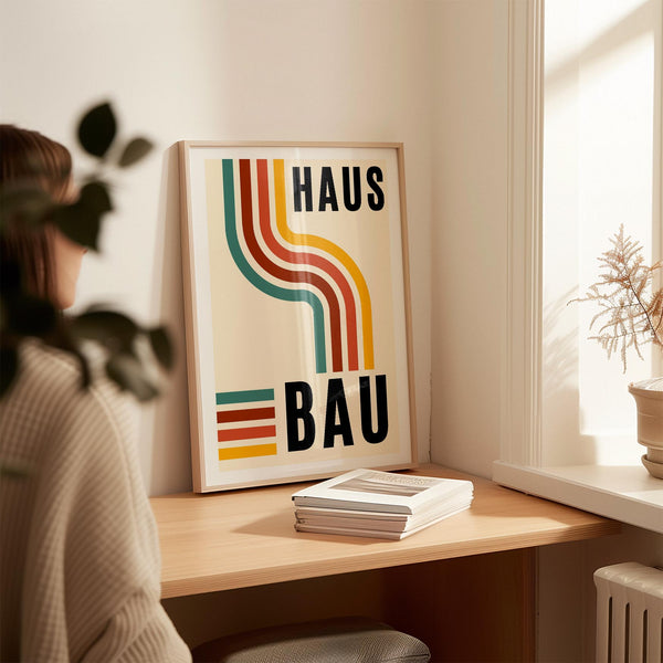 Stylish hallway featuring framed artwork for the office