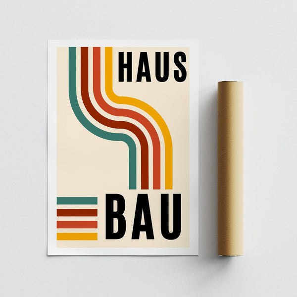 Earthy colour palette in geometric artwork for the office