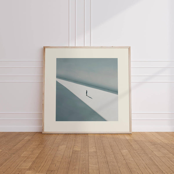 Modern square art prints illustrating solitude and emotional depth