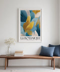 Large abstract leaf print, luxurious wall art for interiors