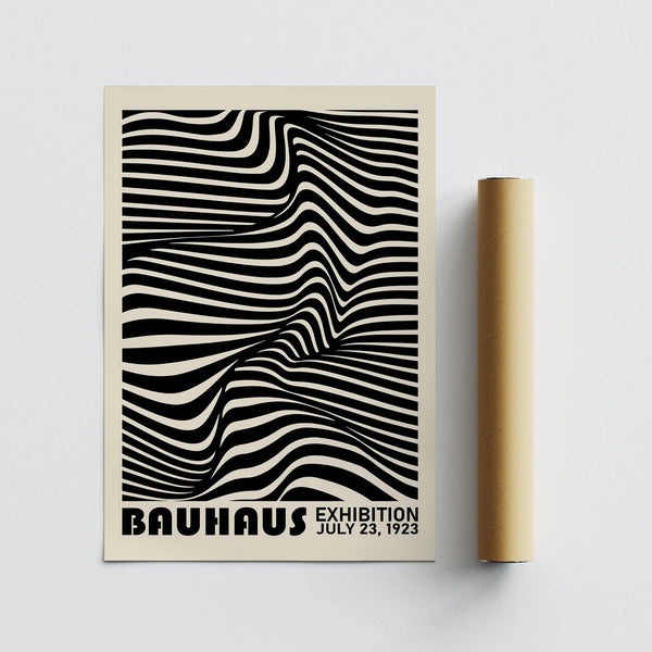 Geometric black and white wall print as black minimalist wall art