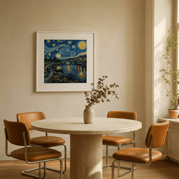 Vincent Van Gogh Poster blue tones intended for hallway wall art print